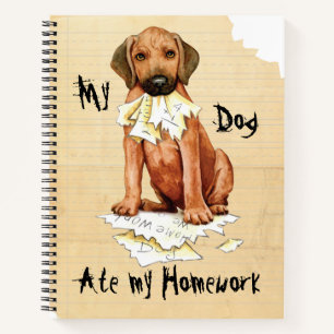 Cuaderno Mi Ridgeback Rhodesiano comió mi portátil de tra