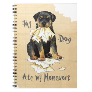 Cuaderno Mi Rottweiler comió mi hogar