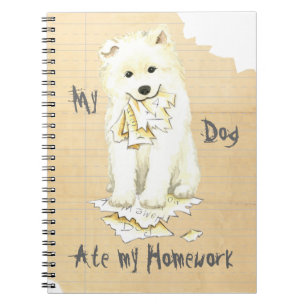 Cuaderno Mi Samoyed comió mi hogar