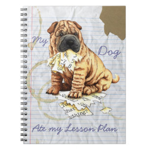Cuaderno Mi Shar-Pei chino comió mi plan de lección
