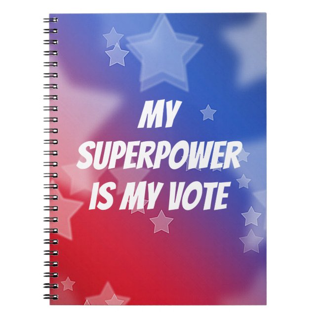Cuaderno Mi superpoder es mi voto (Frente)