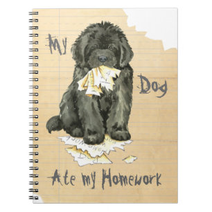 Cuaderno Mi Terranova comió mi preparación