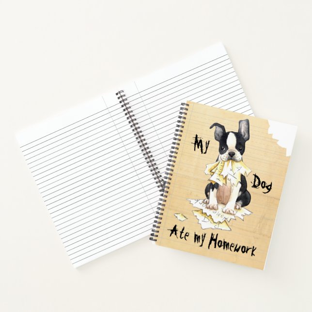 Cuaderno Mi Terrier de Boston comió mi hogar (Interior)