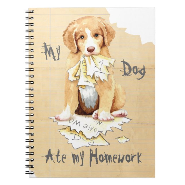 Cuaderno Mi Toller comió mi portátil de trabajo doméstico (Frente)