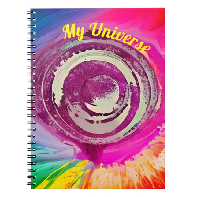 Cuaderno "Mi universo" - Bloc de notas de galaxia artística (Frente)