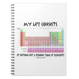 Cuaderno Mi vida nada pero tabla de elementos periódica