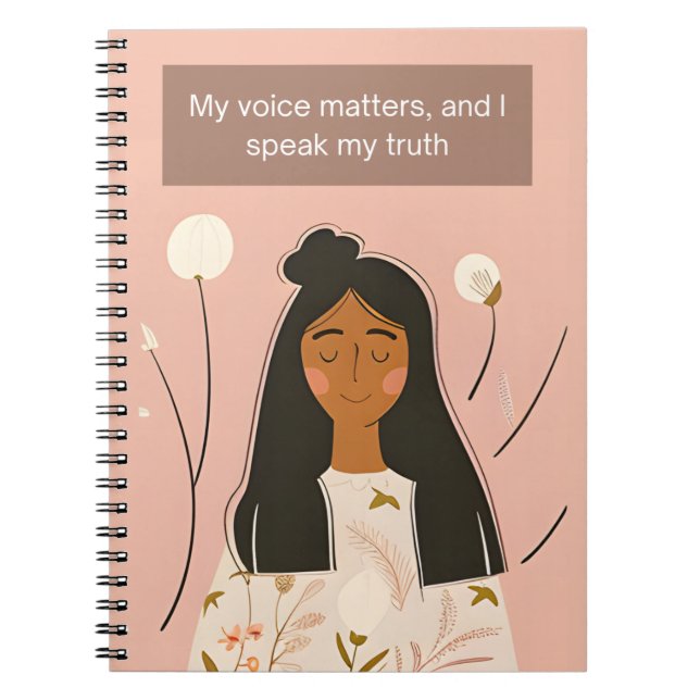 Cuaderno Mi voz importa y hablo mi verdad (Frente)