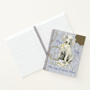 Cuaderno Mi Weimaraner se comió mi plan de clases
