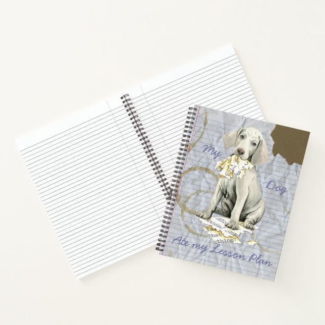 Cuaderno Mi Weimaraner se comió mi plan de clases (Interior)