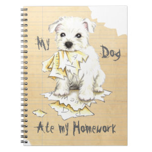 Cuaderno Mi Westie comió mi hogar