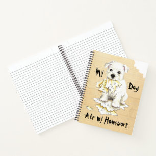 Cuaderno Mi Westie comió mi hogar