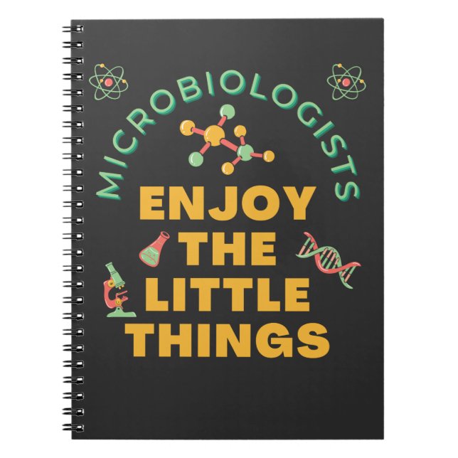 Cuaderno Microbiologists Enjoy The Little Things   (Frente)