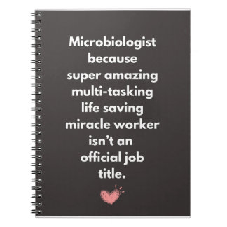 Cuaderno Microbiólogo porque super asombroso - Regalos