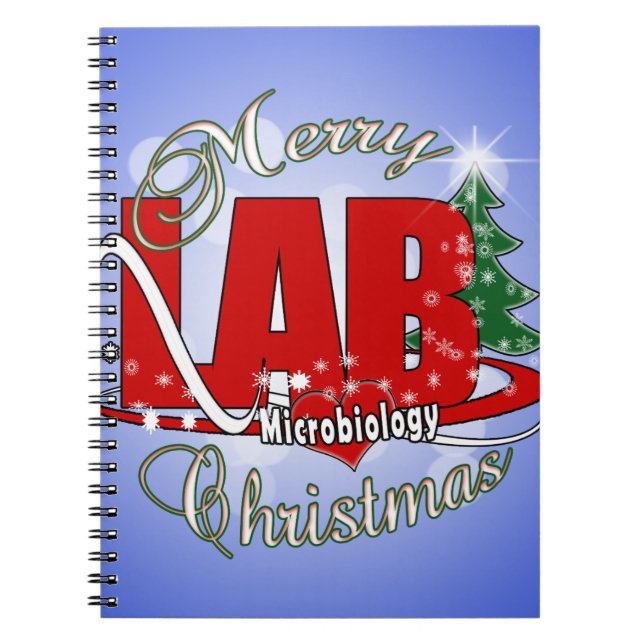 CUADERNO MICROBIOLOGY CHRISTMAS MEDICAL LABORATORY TECH (Frente)