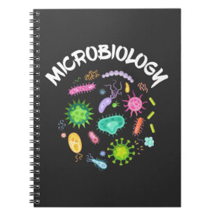 Cuaderno Microscopio bacteriano científico de microbiolog