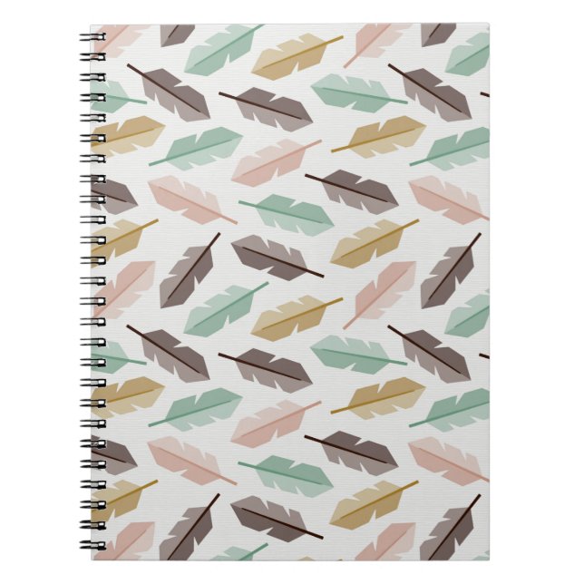 Cuaderno Mid-Century Modern Retro Feathers (Frente)