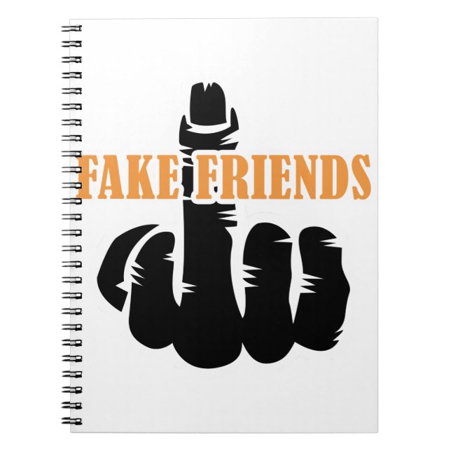 Cuaderno Middle Finger Fake Friends (Frente)