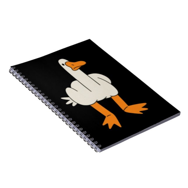 Cuaderno Middle Finger Seagull Humor Funny Gesture Flip Off (Lado Derecho)