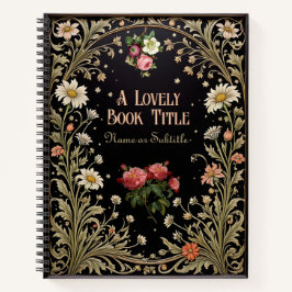 Cuaderno Midnight Garden Black Vintage Floral Whimsigoth