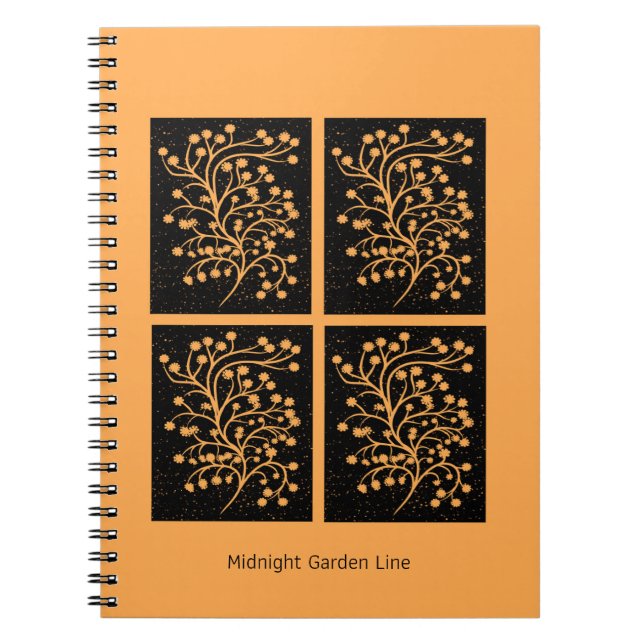 Cuaderno Midnight Garden Line Golden Amber (Frente)