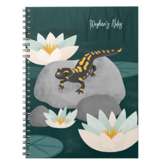 Cuaderno Midnight Pond Fire Salamander personalized 