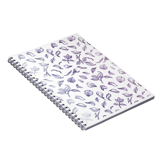 Cuaderno Midnight Rose Petals: Modern Line Art Notebook (Lado Derecho)