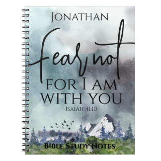 Cuaderno Miedo no acuarela Naturaleza regalo cristiano para