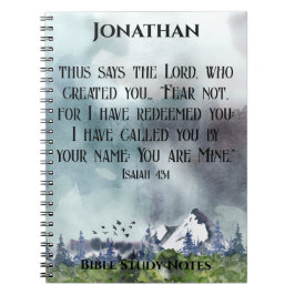 Cuaderno Miedo no Biblia Verse naturaleza Regalo cristiano