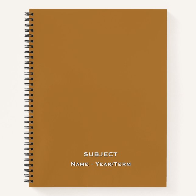 Cuaderno Miel (Anverso)