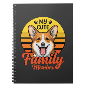 Cuaderno Miembro de la familia Corgi adorable Amante de los