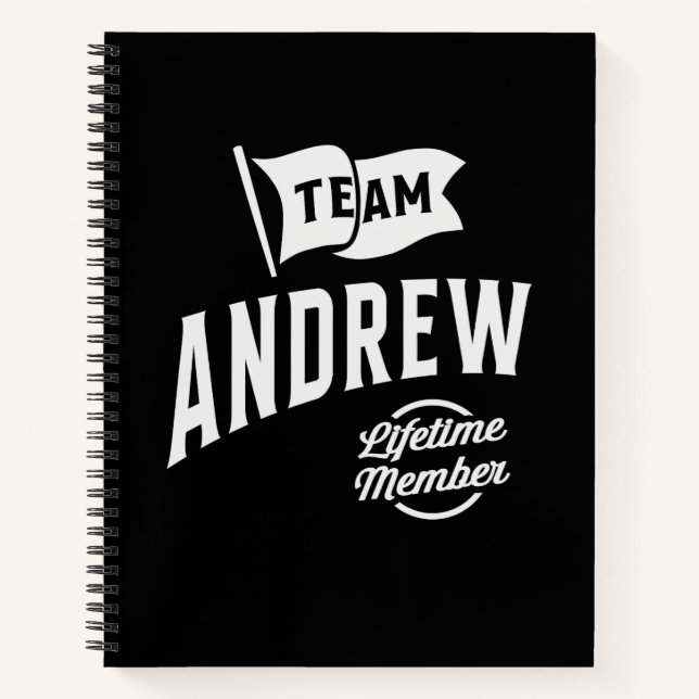 Cuaderno Miembro de Team Andrew Lifetime (Anverso)