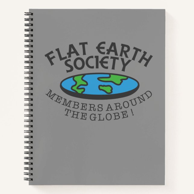 Cuaderno Miembros de la Sociedad de la Tierra Plana Alreded (Anverso)