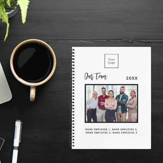 Cuaderno Miembros del equipo de foto de empresa nombre blan (Subido por el creador)
