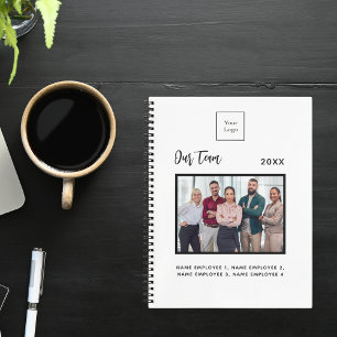 Cuaderno Miembros del equipo de foto de negocios nombre bla