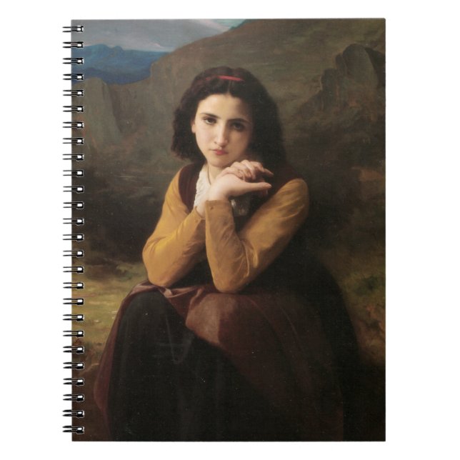 Cuaderno Mignon (Chica joven dulce francés) (de Bouguereau) (Frente)
