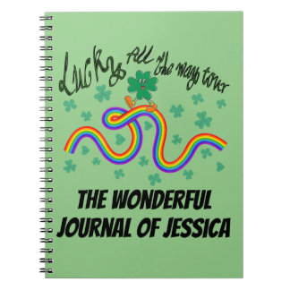 Cuaderno Mikitiez irish trébol verde envuelto