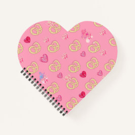 Cuaderno Mikitiez lindo pan pretzel coqueto pastelería vale