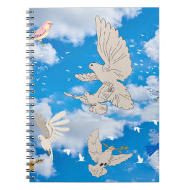Cuaderno Mikitiez pájaro blanco cielo azul verano libertad