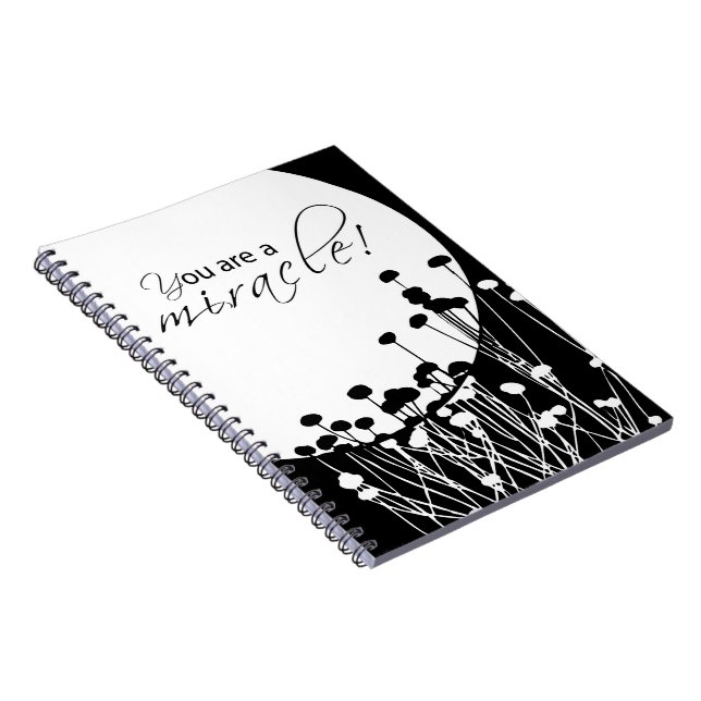 Cuaderno Milagro de recuperación, negro y blanco (Lado Derecho)