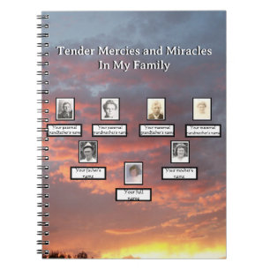 Cuaderno Milagros de arbol de la familia del atardecer amar