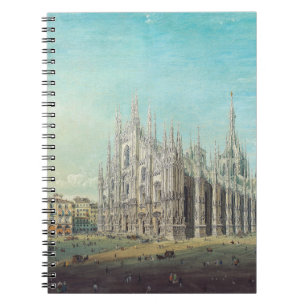 Cuaderno Milán Piazza del Duomo años 1850 por Carlo Bossoli