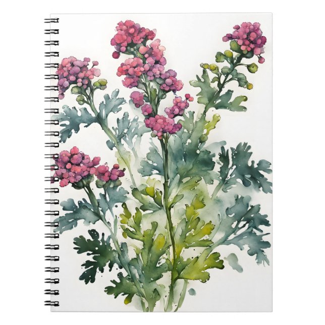 Cuaderno Milenrama - Flores de acuarela (Frente)