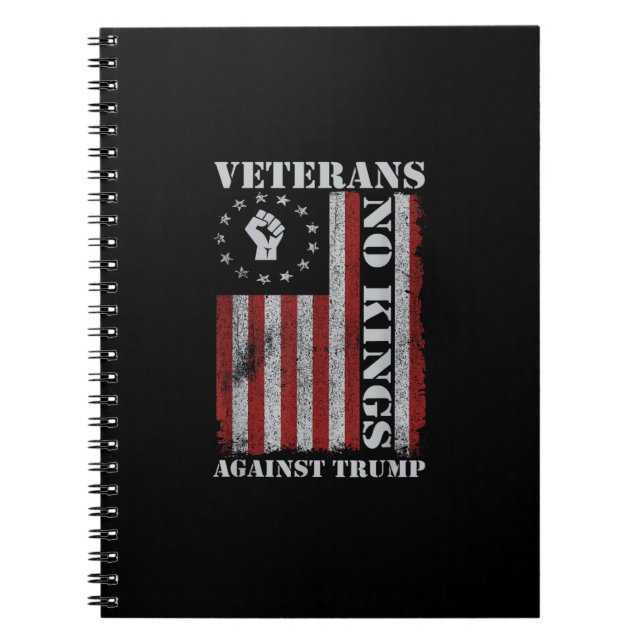Cuaderno Military Veterans Protest Flag Patriotic Freedom (Frente)