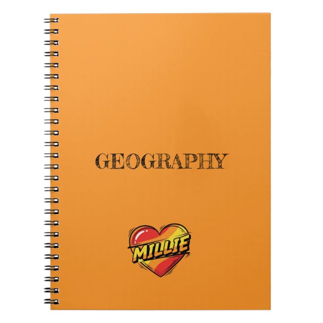 Cuaderno Millie Naranja (Frente)