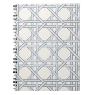 Cuaderno Mimbre de ratán azul pálido, crema