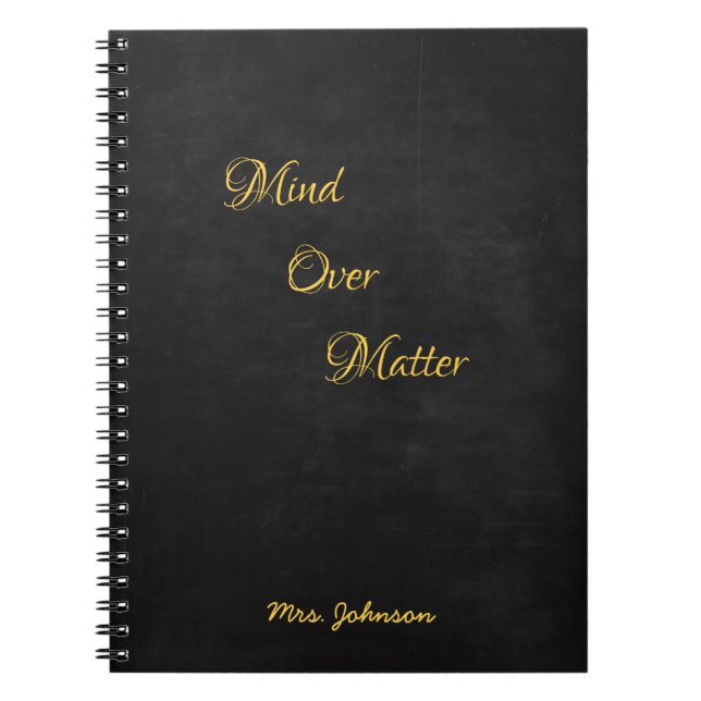 Cuaderno Mind Over Materia Balck y oro (Frente)