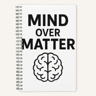 Cuaderno Mind Over Matter - camiseta a Texte Noir et Design