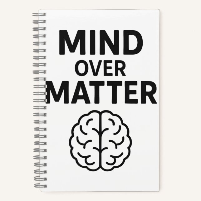 Cuaderno Mind Over Matter - camiseta a Texte Noir et Design (Anverso)