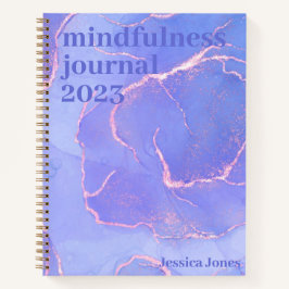 Cuaderno Mindness Blue Gold Watercolor Marcado