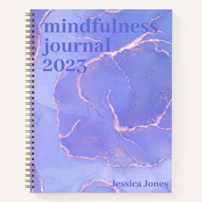 Cuaderno Mindness Blue Gold Watercolor Marcado (Anverso)